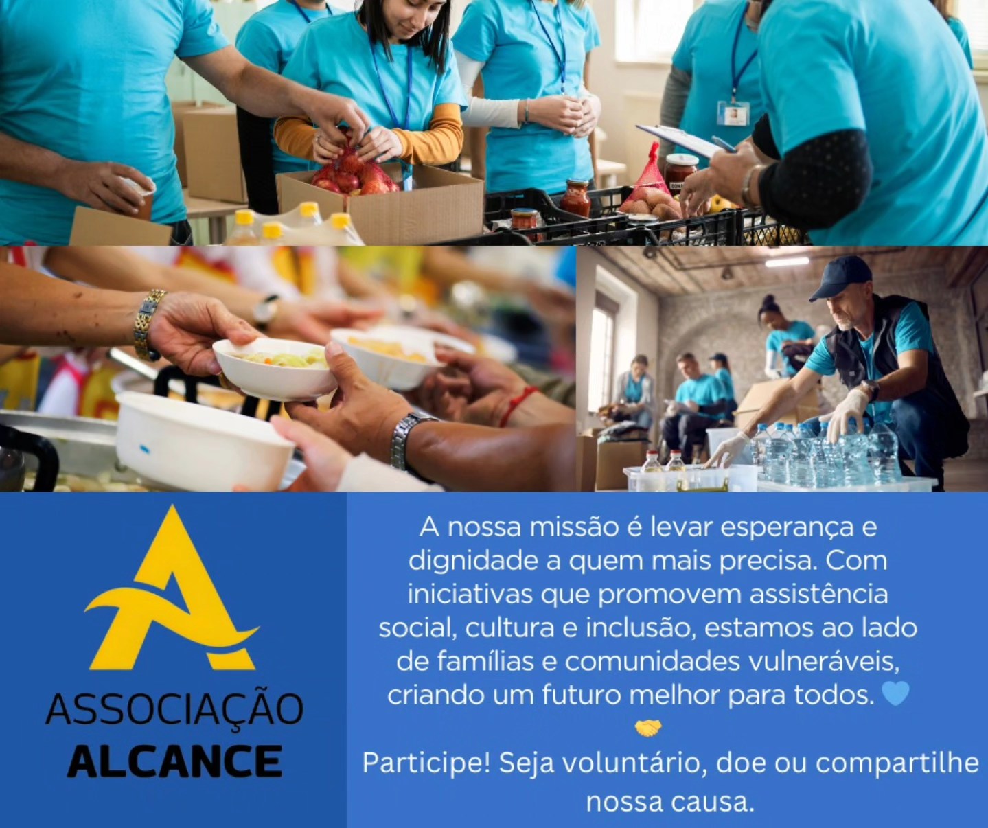 Na Associação Alcance, nós acreditamos no poder da solidariedade para mudar realidades. Ca